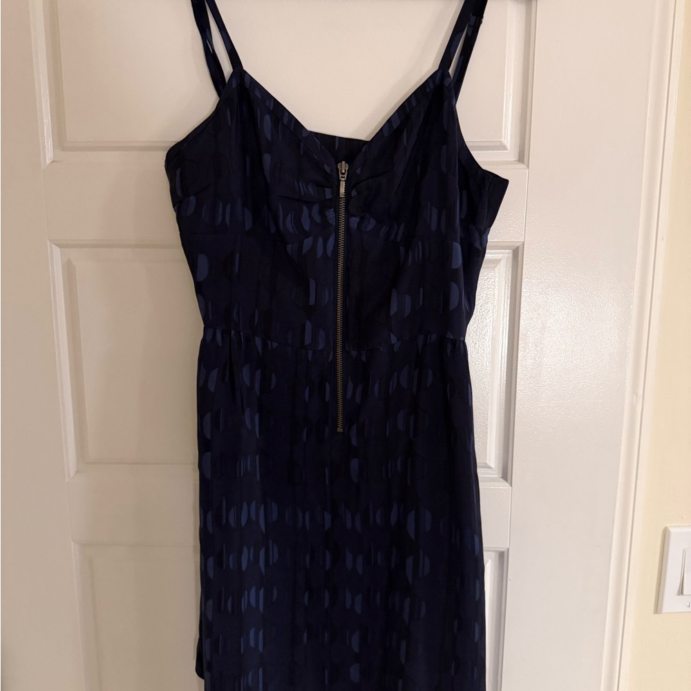 Barneys New York CO-OP Navy Patterned Mini Dress